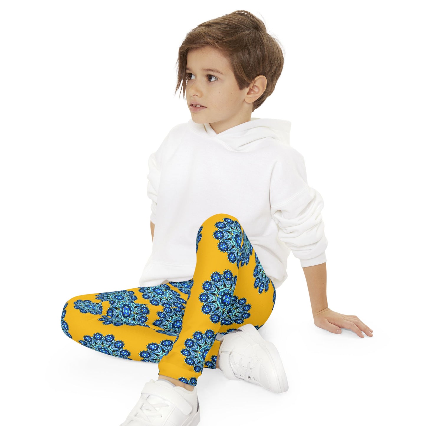 Kids Leggings - Blue Mandala
