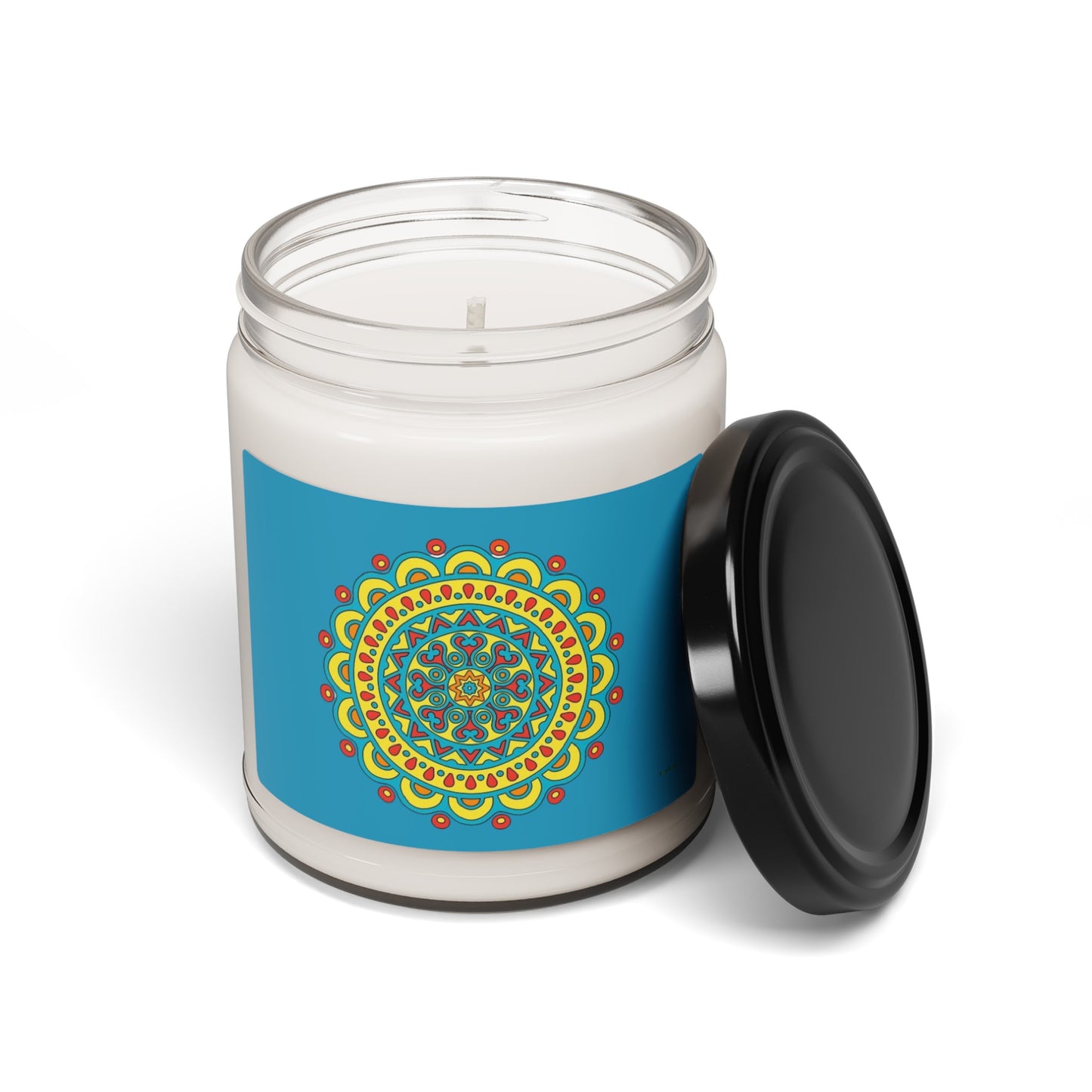 Candle -Turquoise Mandala Scented Soy Candle, 9oz