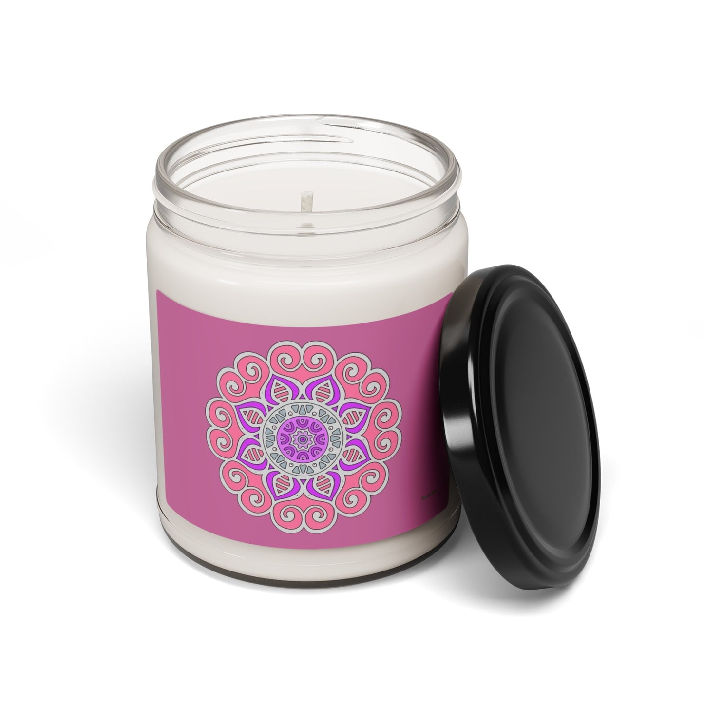 Candle - Pink Mandala Scented Soy Candle, 9oz
