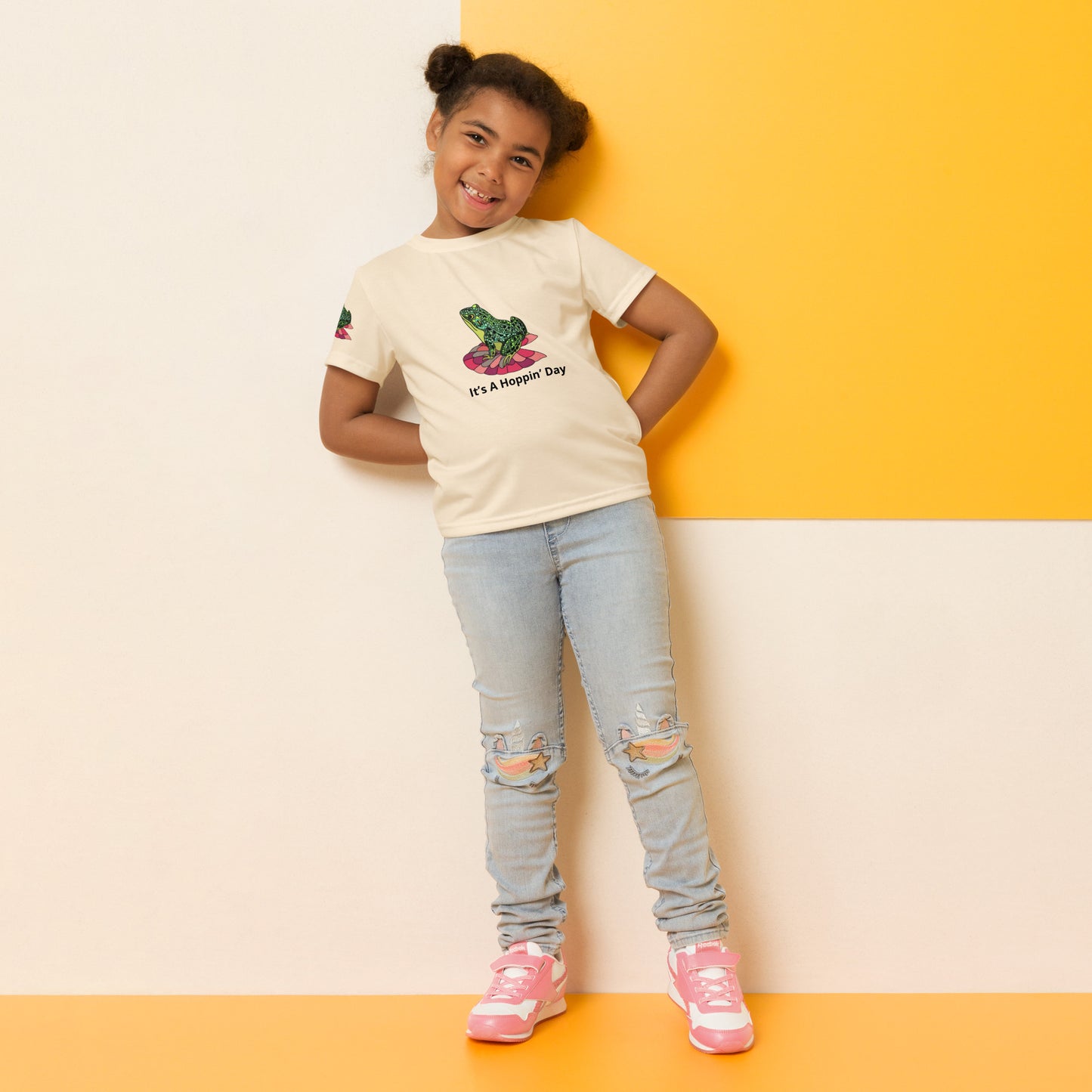 Kids Crew Neck Tshirt - Lily Frog