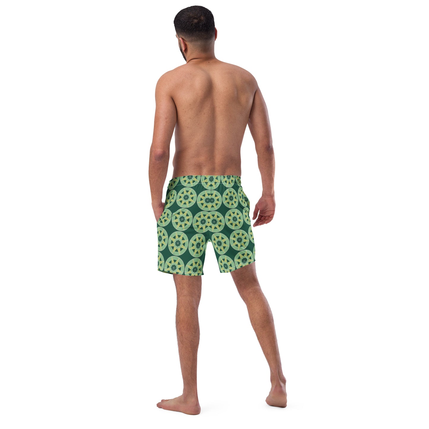Tile Collection Swimsuits - Green Men’s Swim Trunks