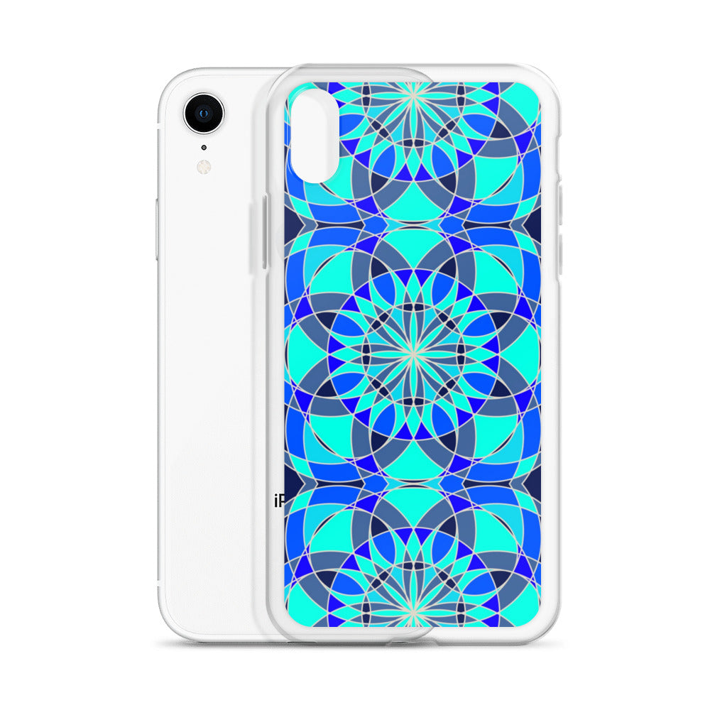 Tile Collection Phonecases - Bright Blue Tile Clear Case for iPhone®