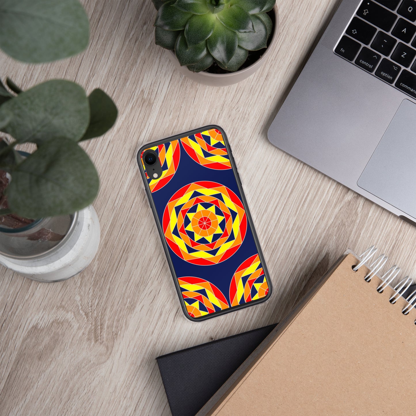 Tile Collection Phonecases - Dark Blue Tile Clear Case for iPhone®