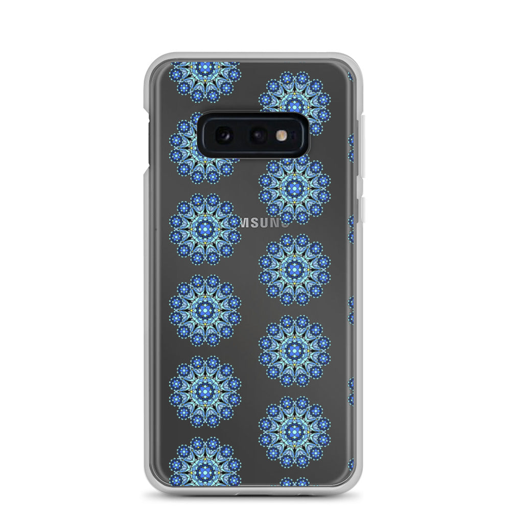 Phonecase for Samsung - Clear Case With Blue Mandala