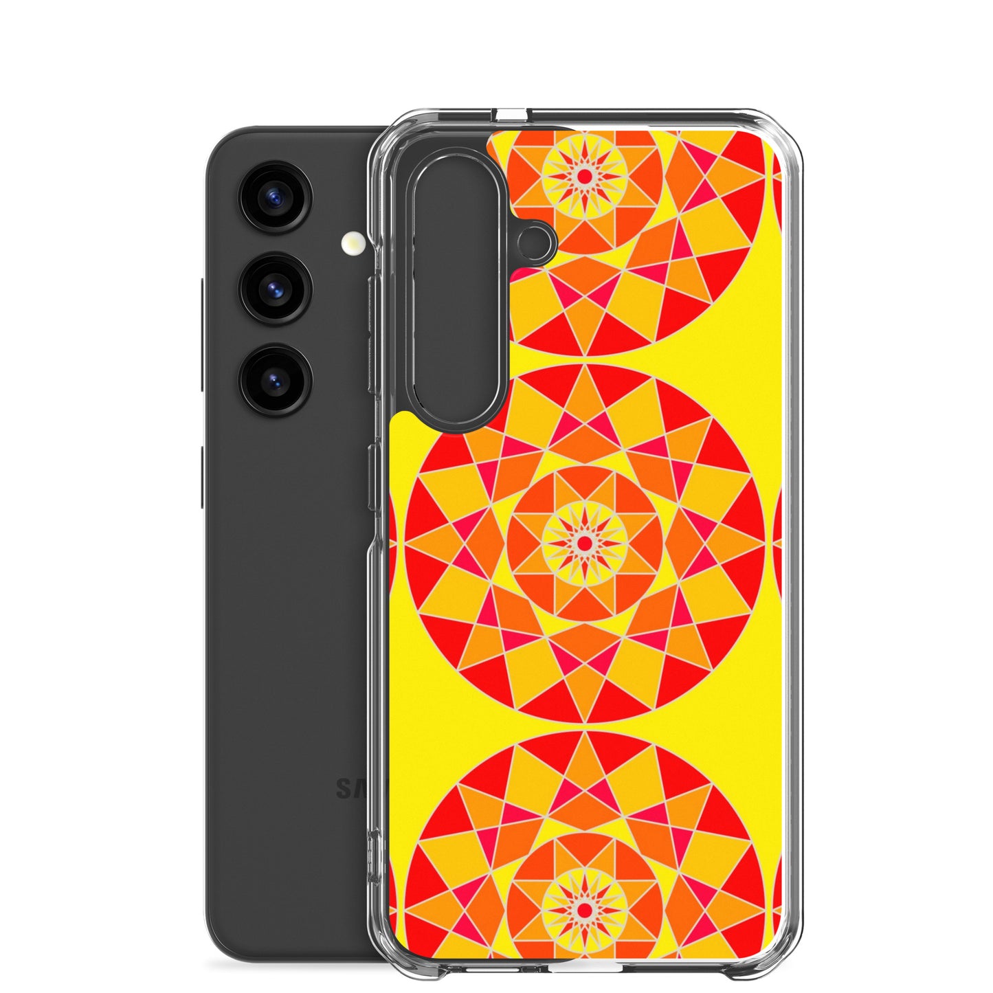 Tile Collection Phonecases - Orange Tile Clear Case for Samsung®