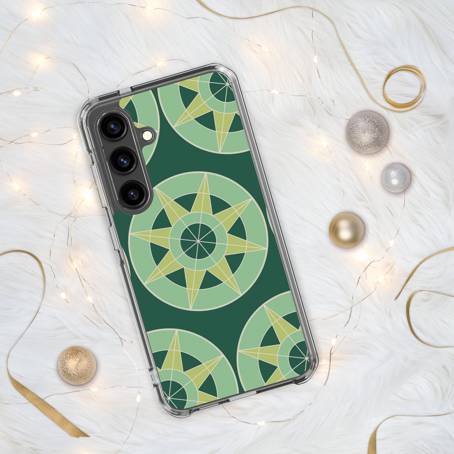 Tile Collection Phonecases - Green Tile Clear Case for Samsung®