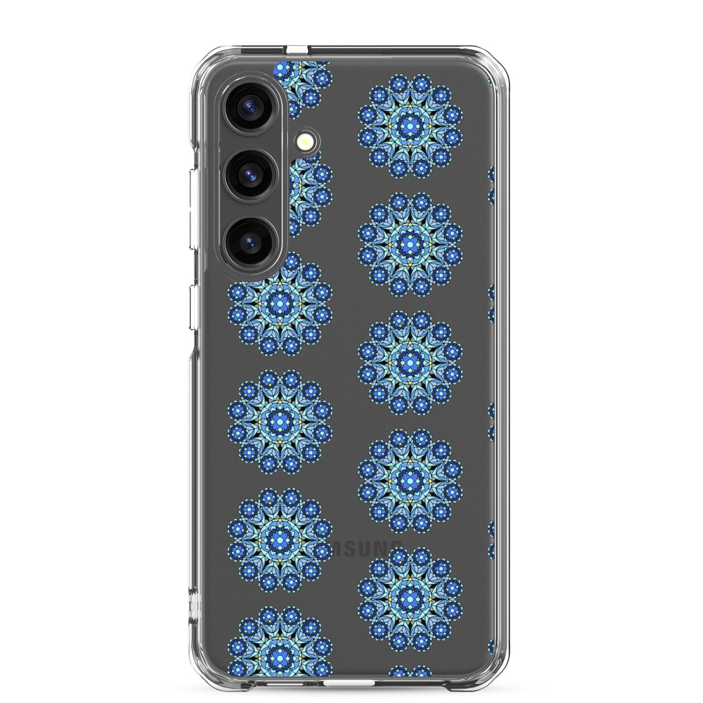 Phonecase for Samsung - Clear Case With Blue Mandala