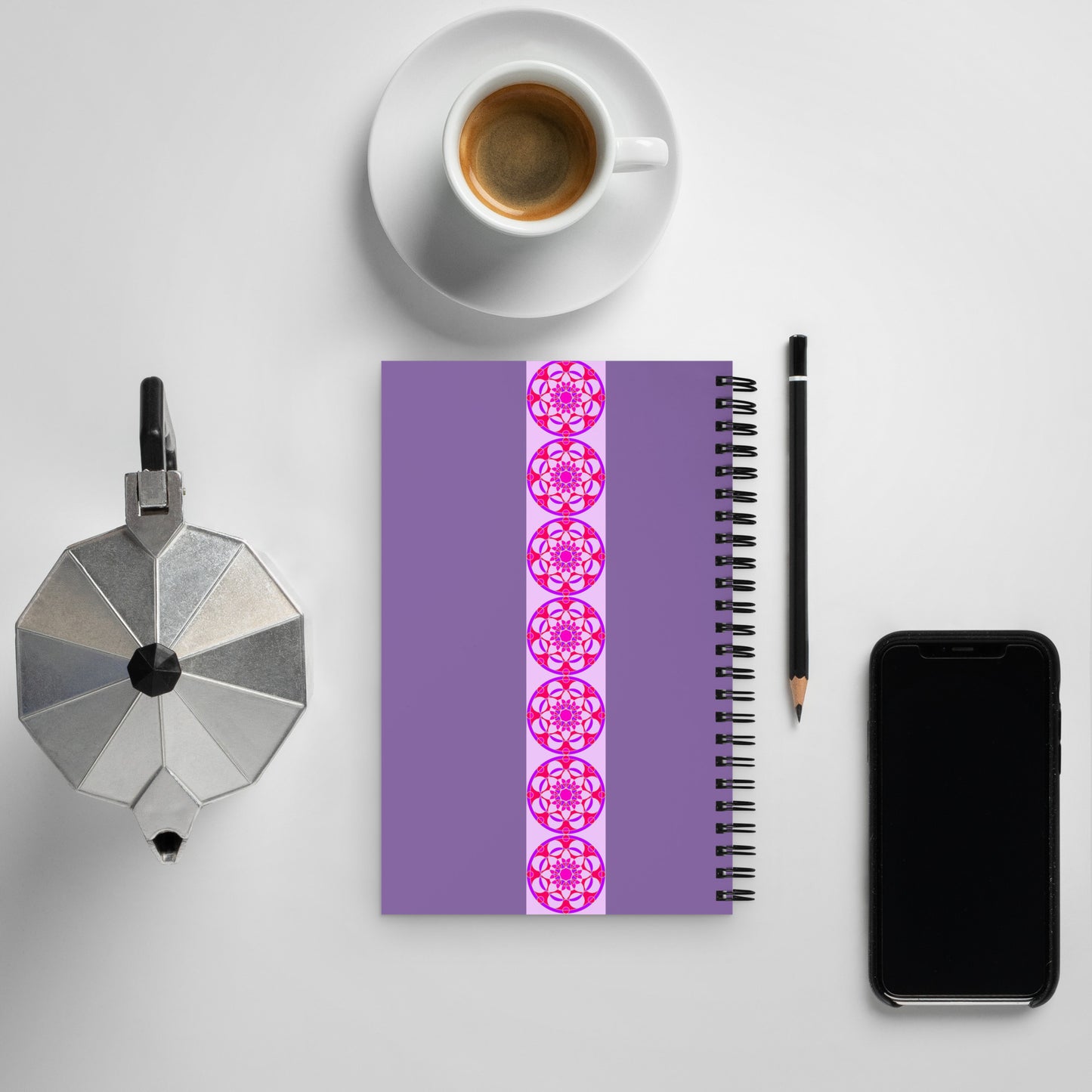 Spiral Notebook - Purple Tile