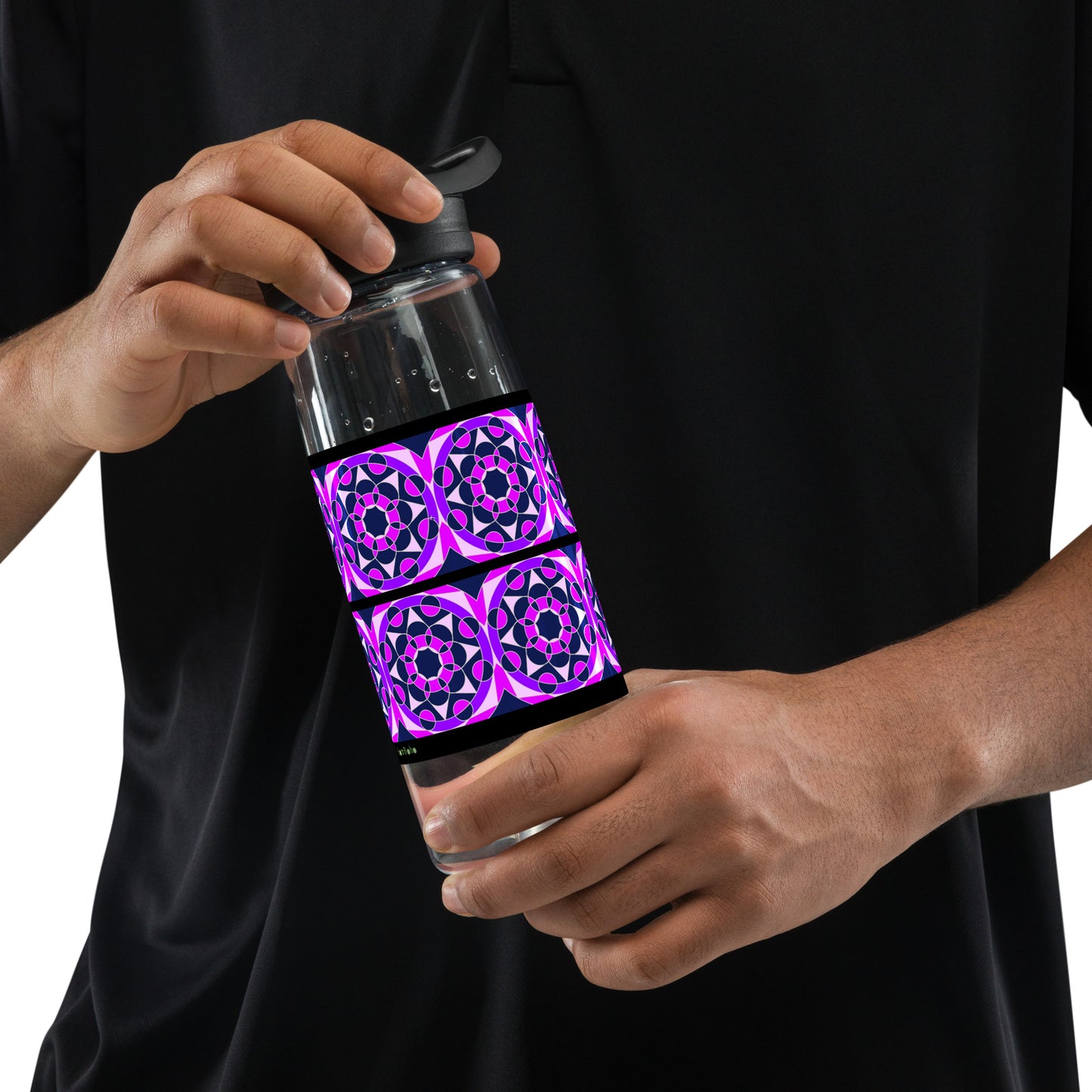 Tile Collection Water Bottle - Purple Tile Sports Water Bottle