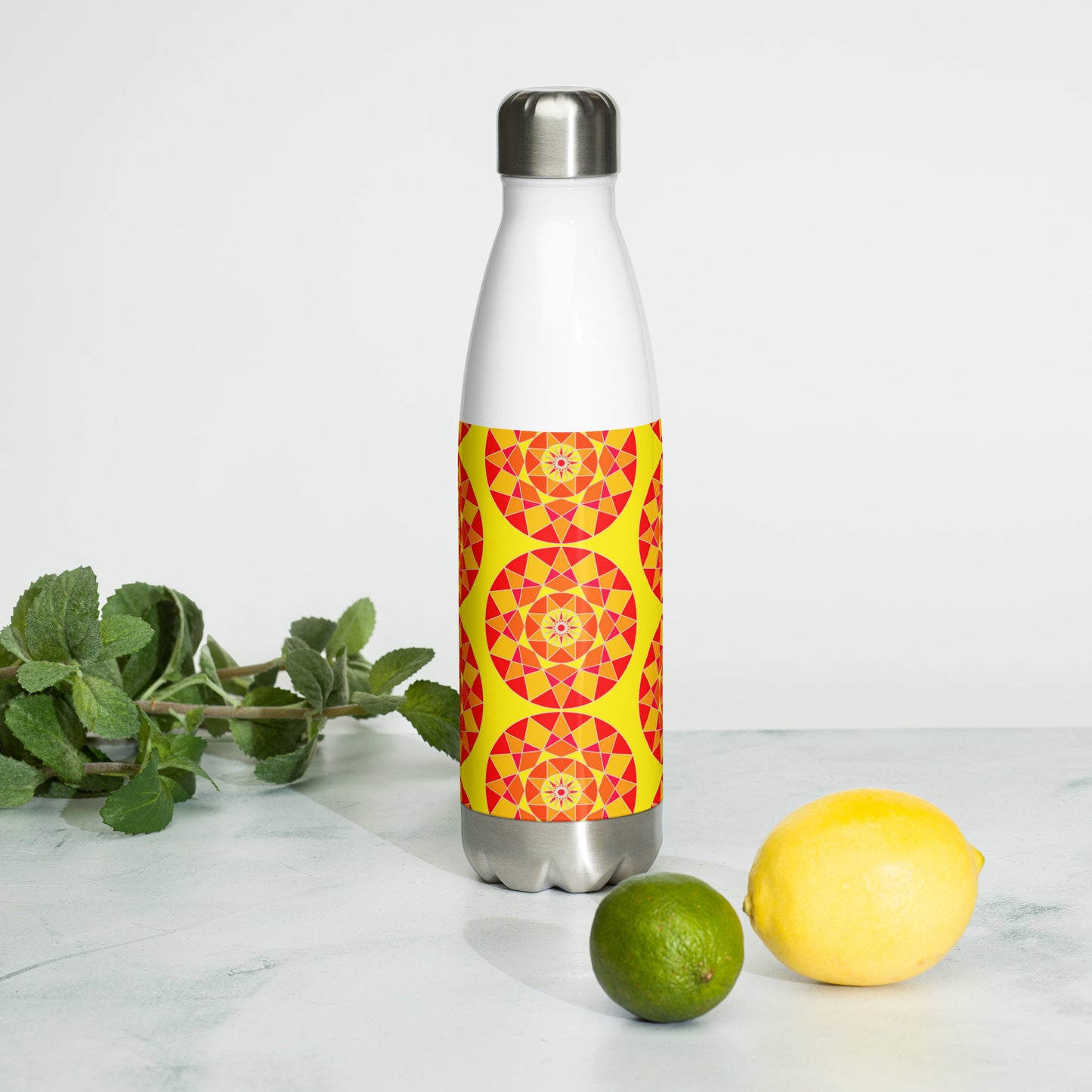 Tile Collection Stainless Steel Water Bottles - Orange Tile Water Bottle