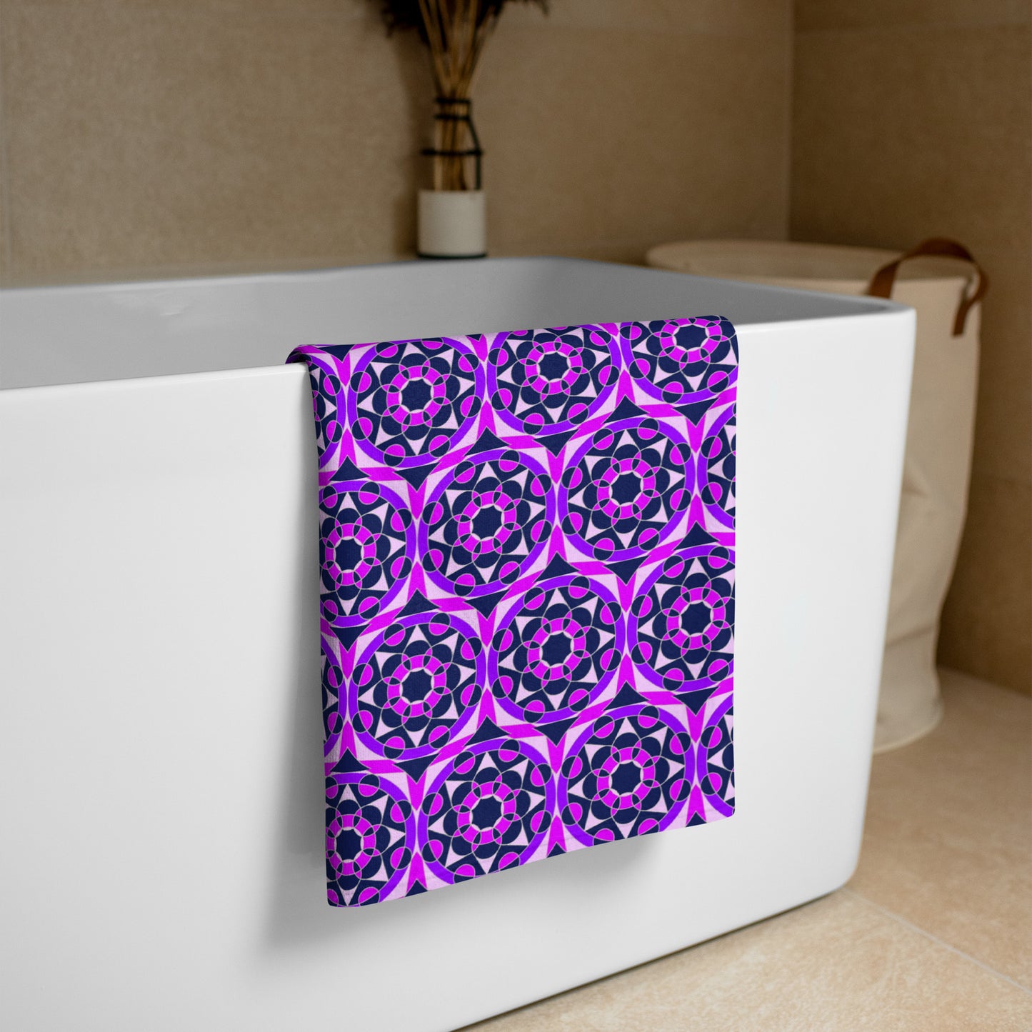 Towel - Purple Tile