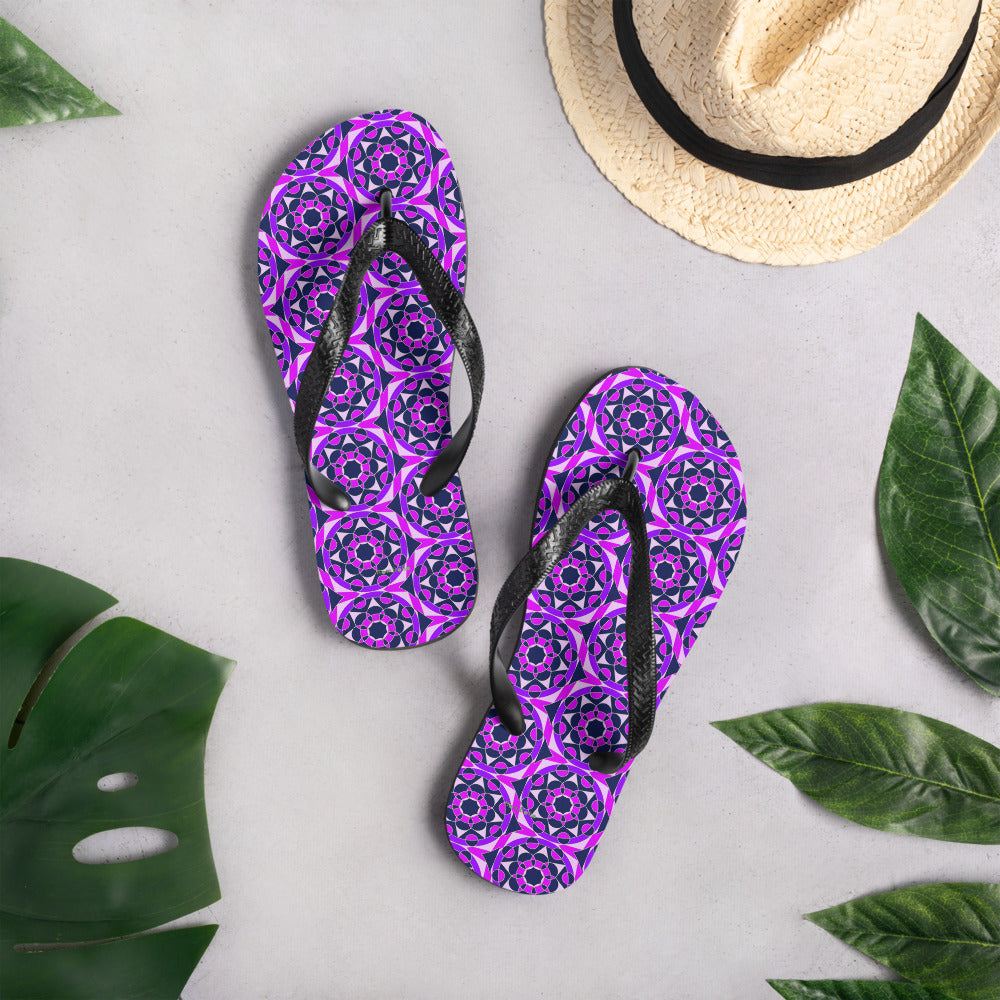 Tile Collection Flip-Flops - Purple Tile Flip-Flops