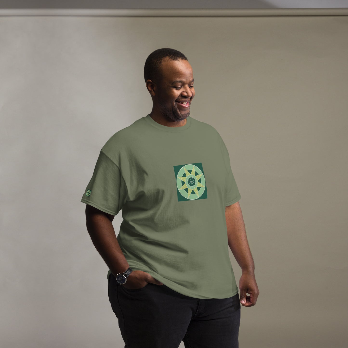 Tile Collection Tshirts - Unisex Classic Tee With Green Tile