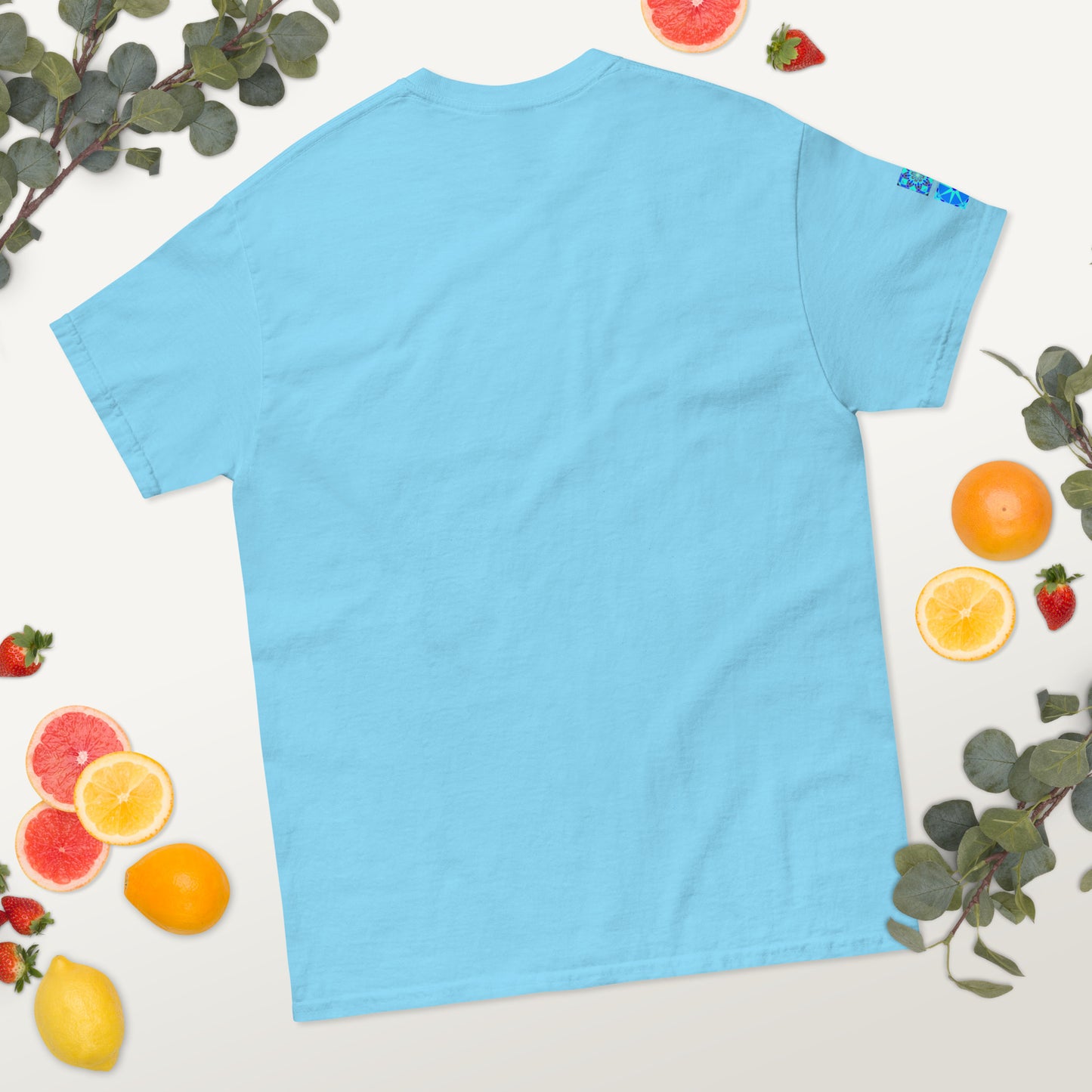 Tile Collection Tshirts - Unisex Classic Tee With Bright Blue Tile