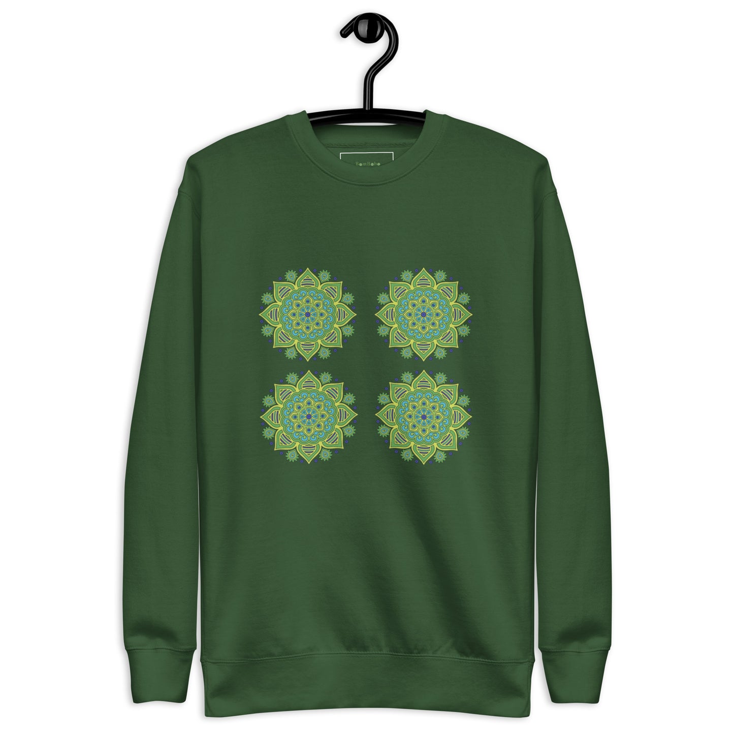 Adult Unisex Sweatshirt - Green Mandala