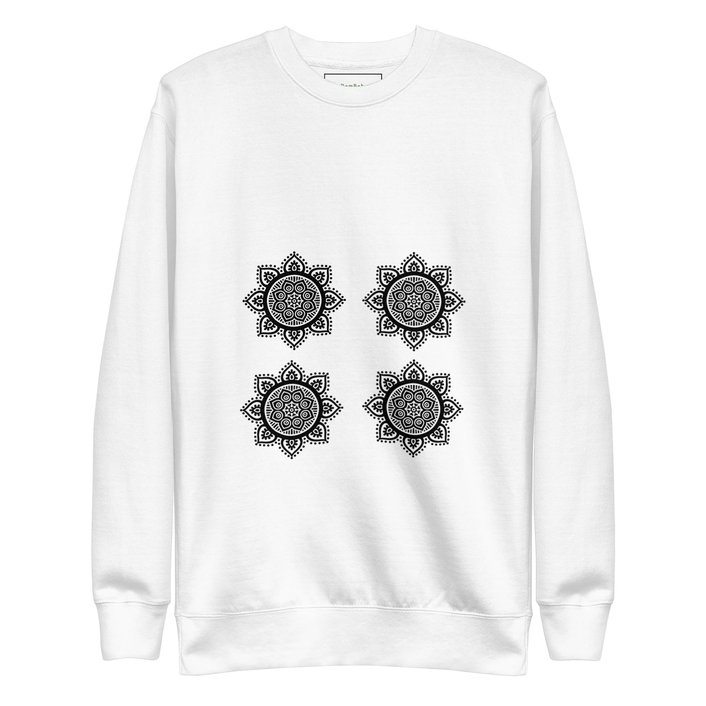 Adult Unisex Sweatshirt - Black on White