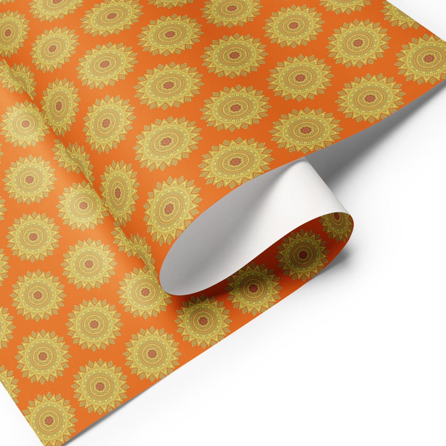 Mandala Collection Wrapping Paper - Yellow Mandala Wrapping Paper Sheets