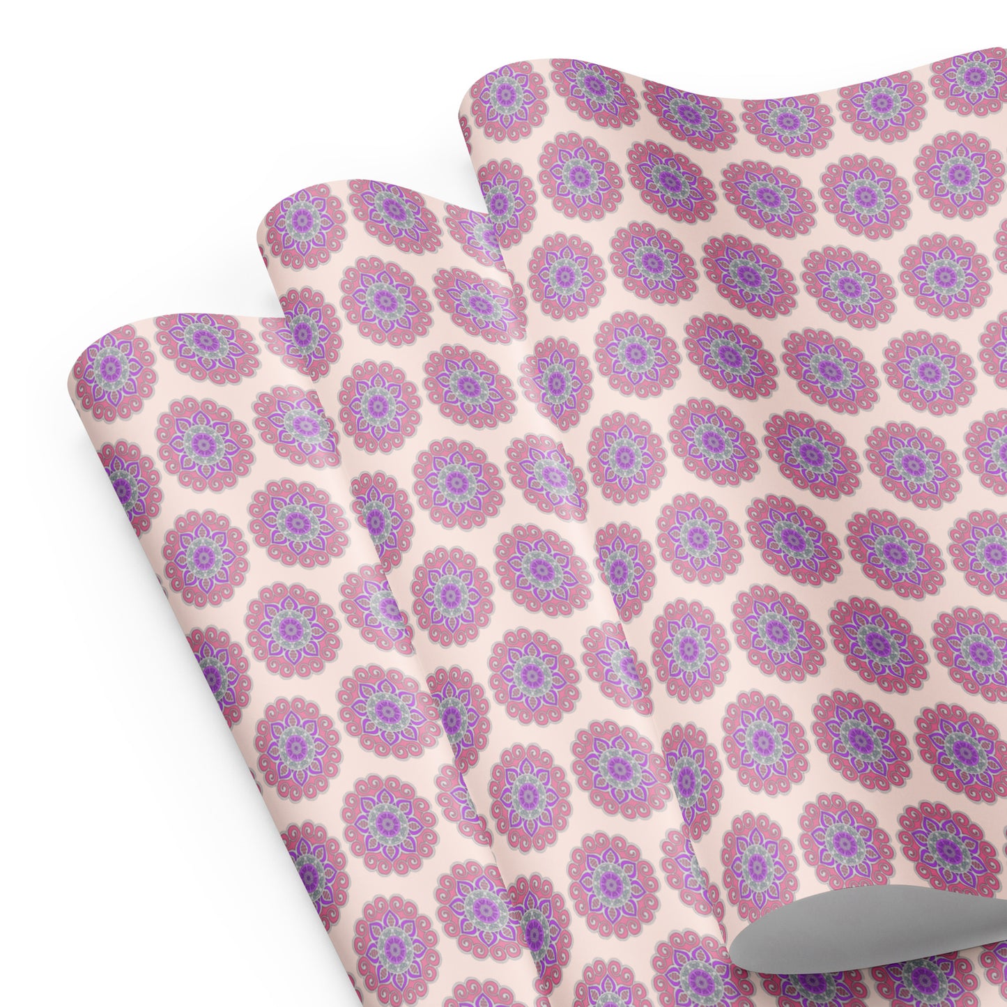 Mandala Collection Wrapping Paper - Pink Mandala Wrapping Paper Sheets