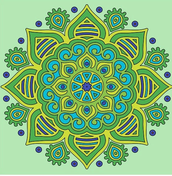 Green Mandala Matching Sets