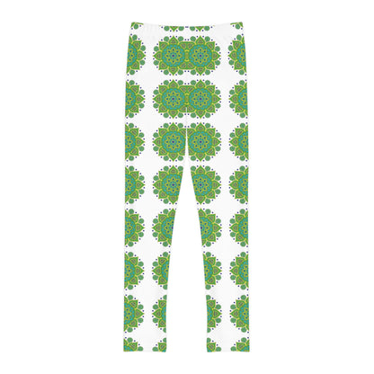 Kids Leggings - Green Mandala