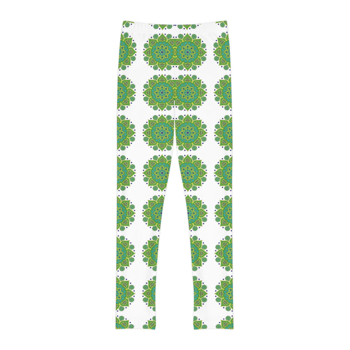 Kids Leggings - Green Mandala