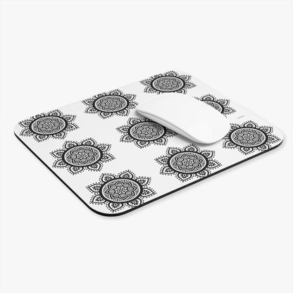 Mouse Pad - Black on White Mandala