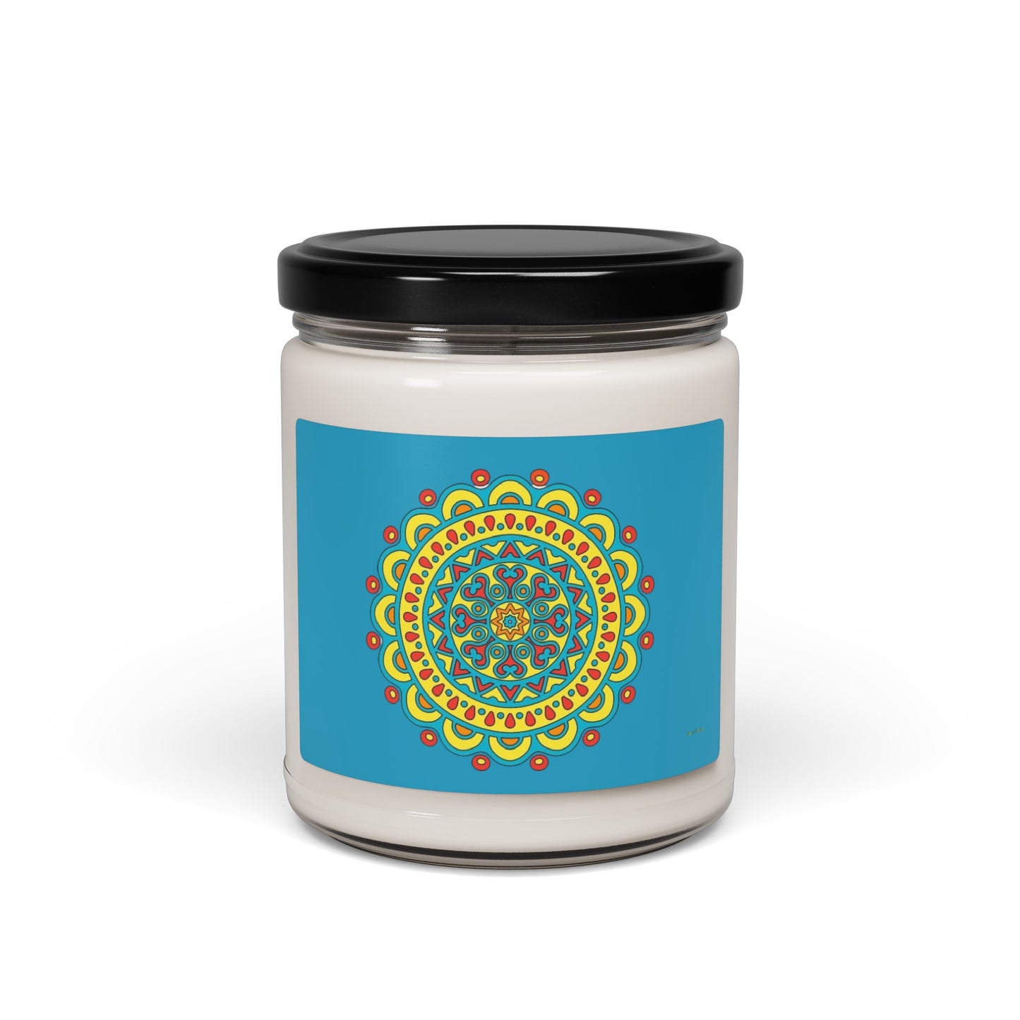 Candle -Turquoise Mandala Scented Soy Candle, 9oz