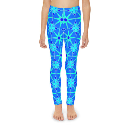 Tile Collection Child Leggings - Bright Blue Tile Kids Full-Length Leggings