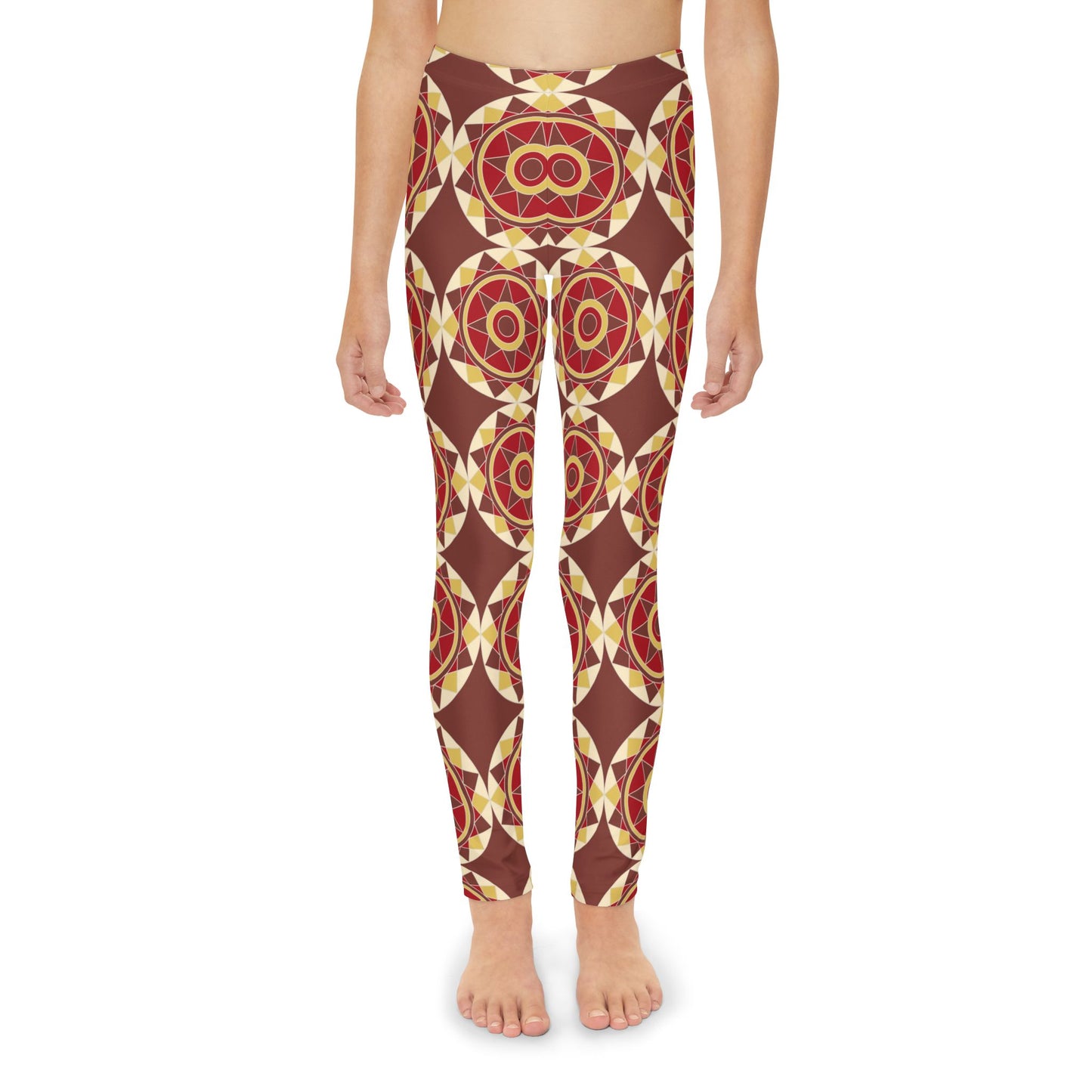 Tile Collection Child Leggings - Brown Tile Kids Full-Length Leggings