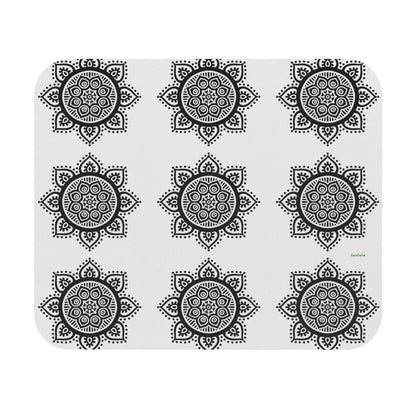 Mouse Pad - Black on White Mandala