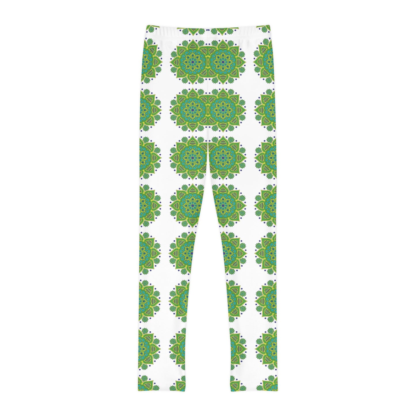 Kids Leggings - Green Mandala