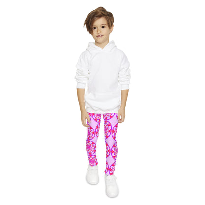 Tile Collection Child Leggings -  Purple Tile Kids Full-Length Leggings