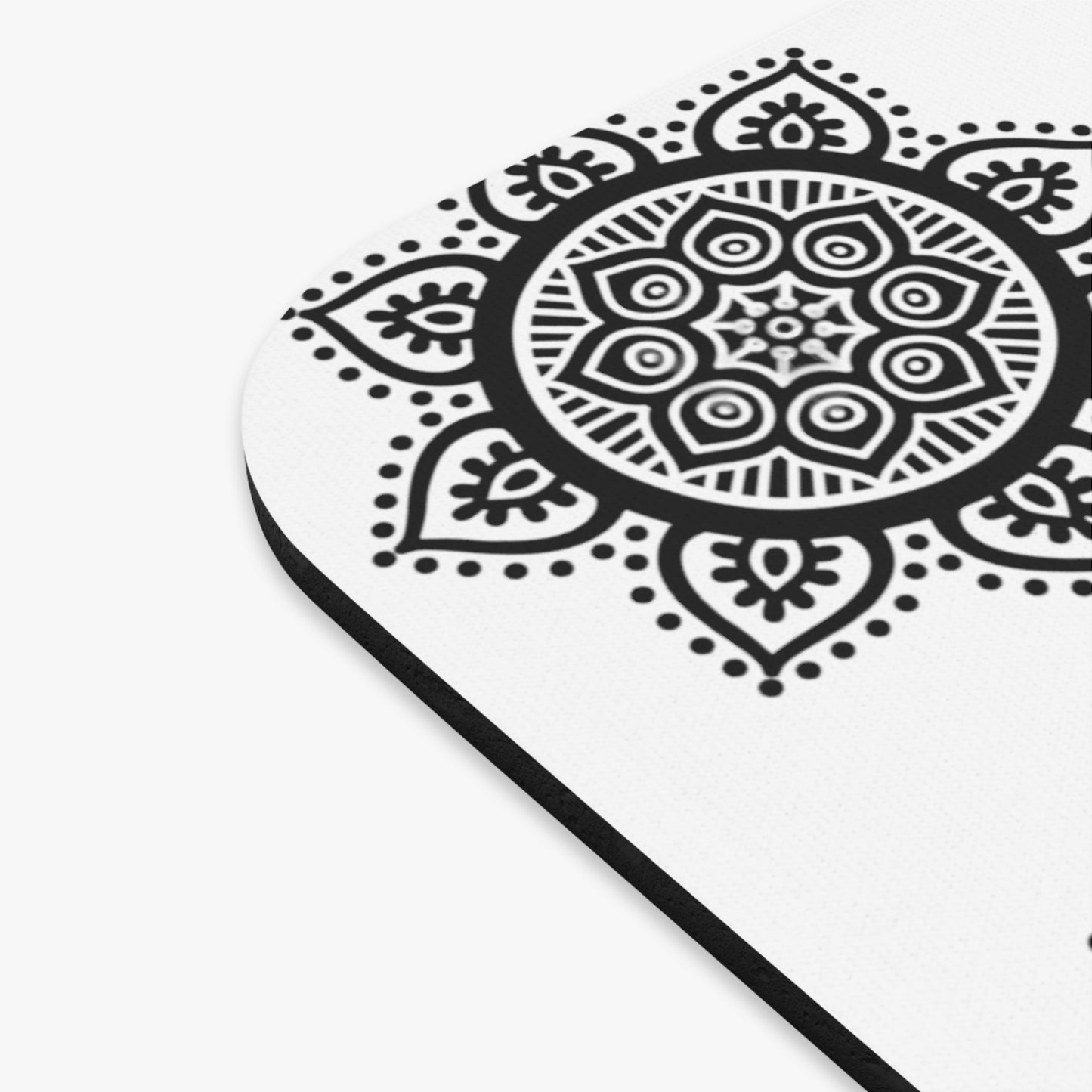 Mouse Pad - Black on White Mandala