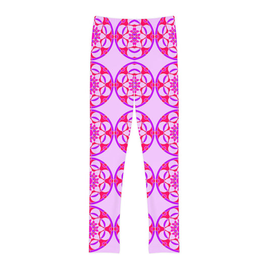 Tile Collection Child Leggings -  Purple Tile Kids Full-Length Leggings