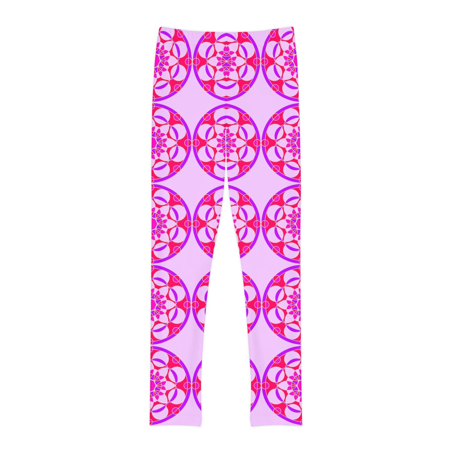 Tile Collection Child Leggings -  Purple Tile Kids Full-Length Leggings