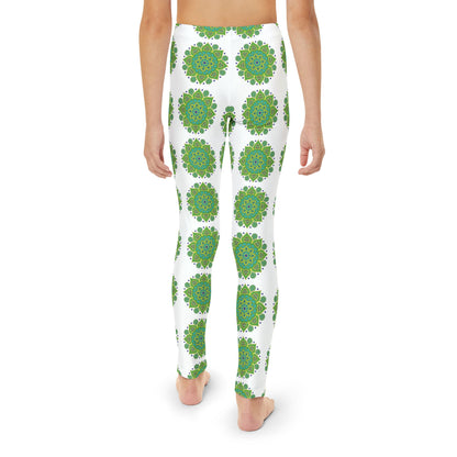 Kids Leggings - Green Mandala