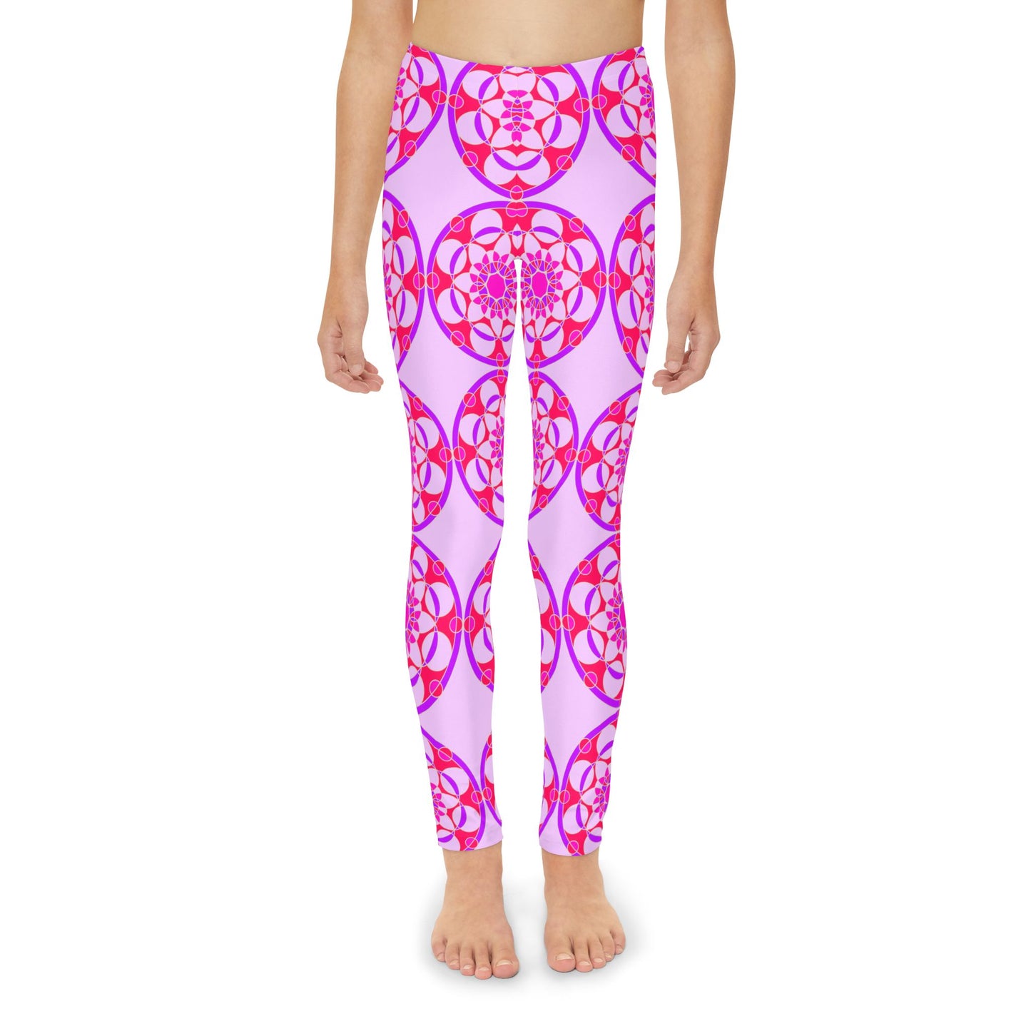 Tile Collection Child Leggings -  Purple Tile Kids Full-Length Leggings