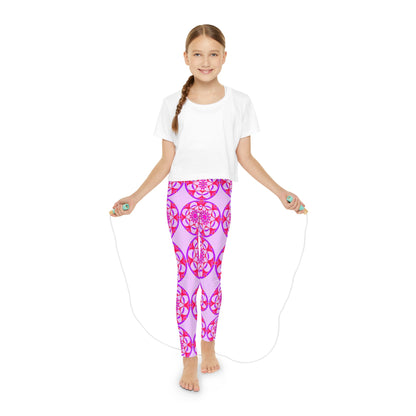 Tile Collection Child Leggings -  Purple Tile Kids Full-Length Leggings