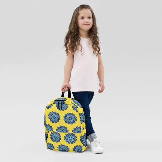 Backpack - Blue on Yellow Mandala