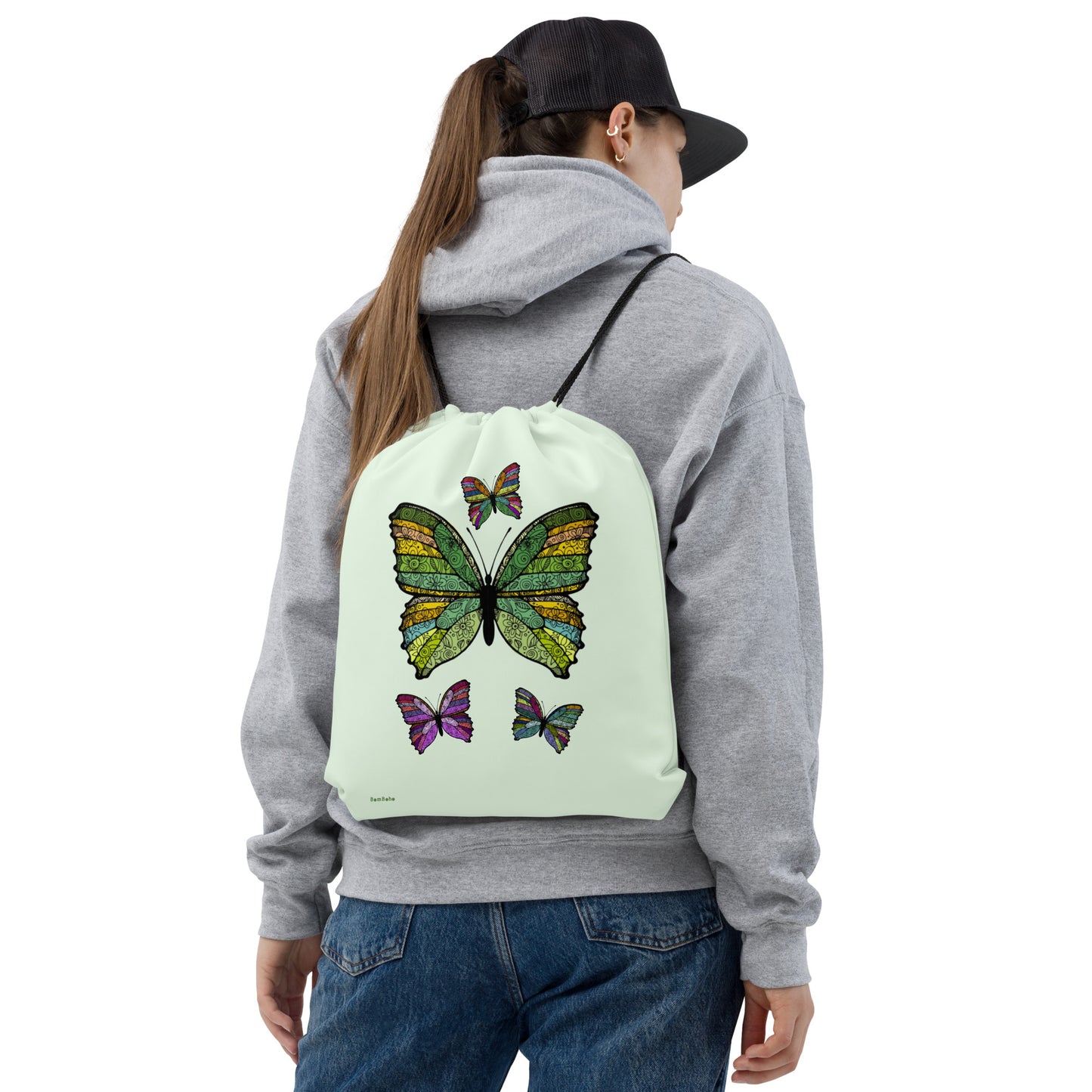 Drawstring Bag - Butterfly Flutter