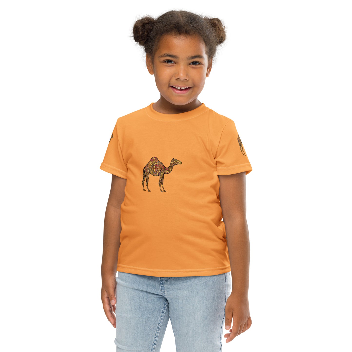 Kids Crew Neck Tshirt - Camel Cool