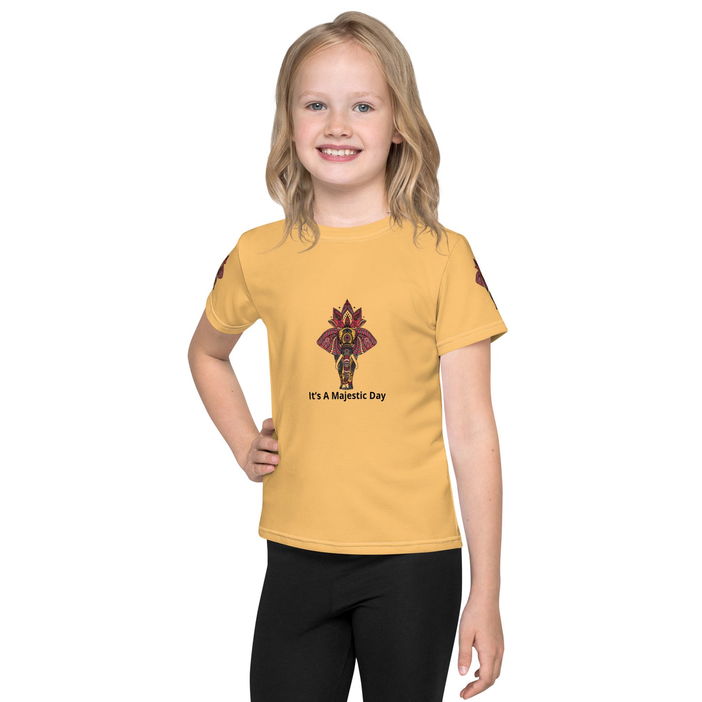 Kids Crew Neck Tshirt - Elephant Magnifique