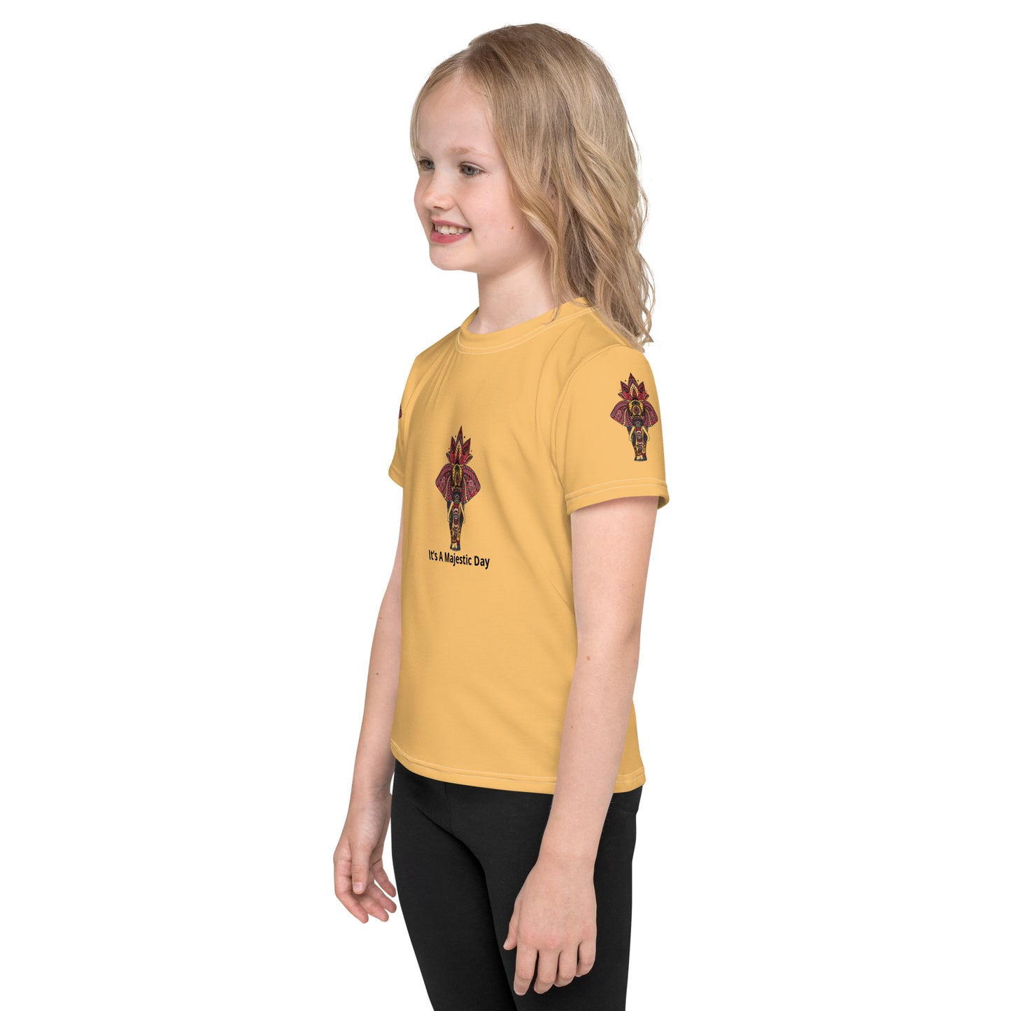 Kids Crew Neck Tshirt - Elephant Magnifique