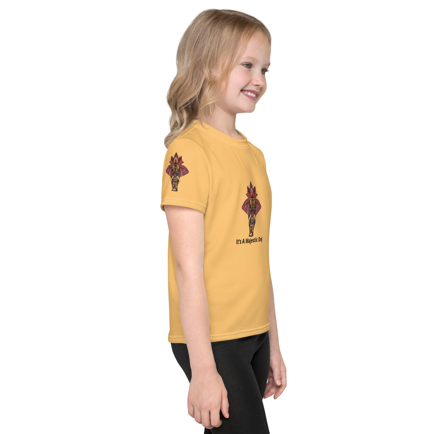 Kids Crew Neck Tshirt - Elephant Magnifique