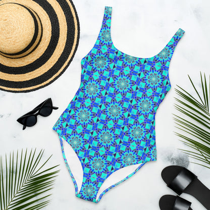 Tile Collection Swimsuits - Bright Blue Tile One-Piece Swimsuit