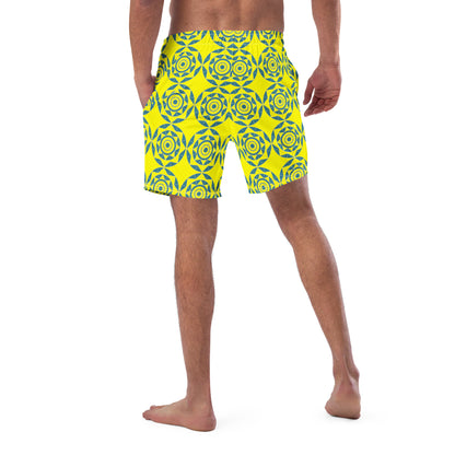 Tile Collection Swimsuits - Yellow Tile Men’s Swim Trunks