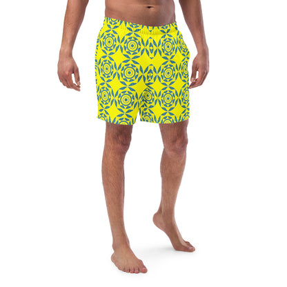 Tile Collection Swimsuits - Yellow Tile Men’s Swim Trunks