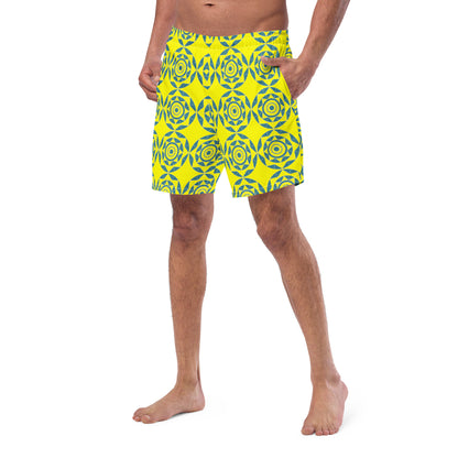 Tile Collection Swimsuits - Yellow Tile Men’s Swim Trunks