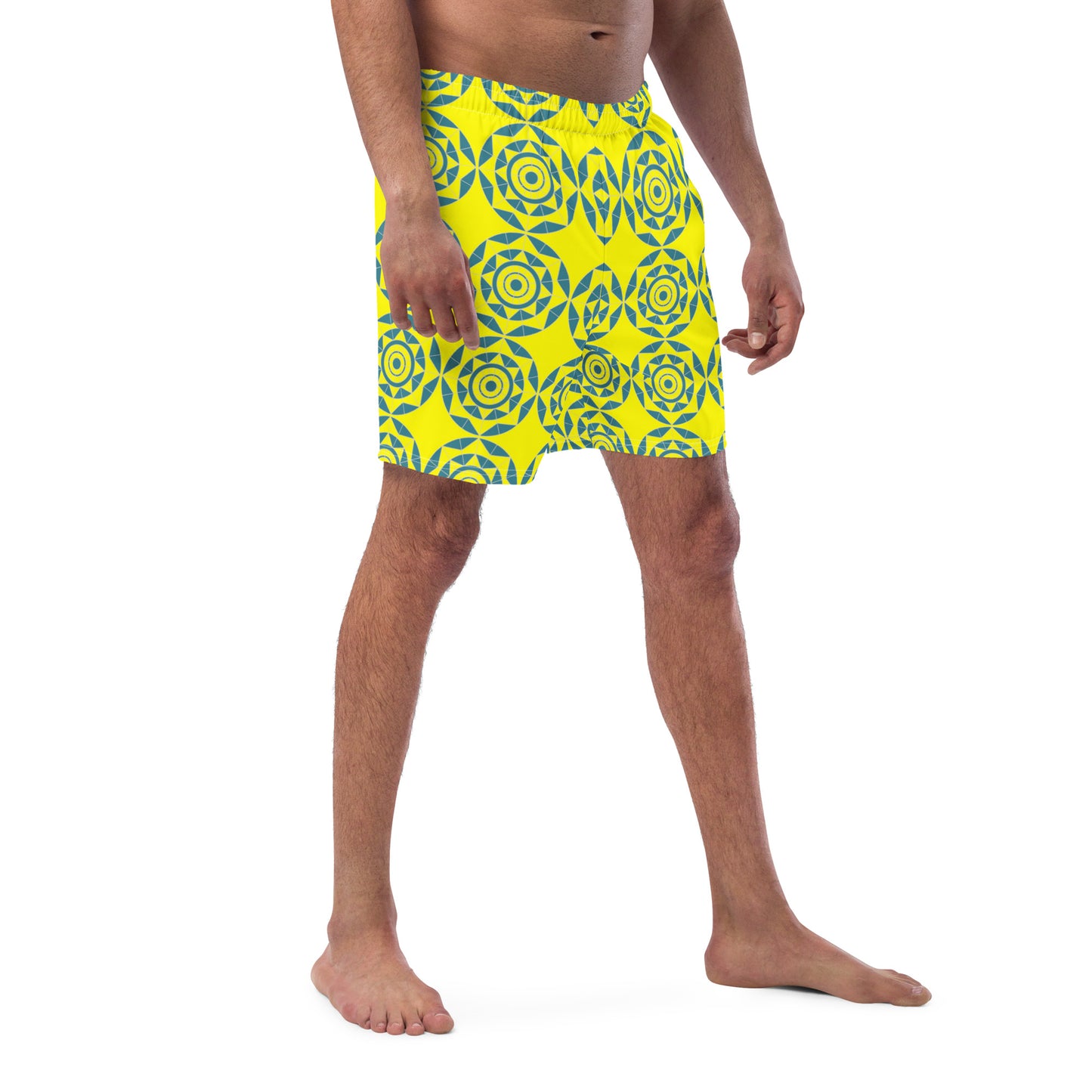Tile Collection Swimsuits - Yellow Tile Men’s Swim Trunks