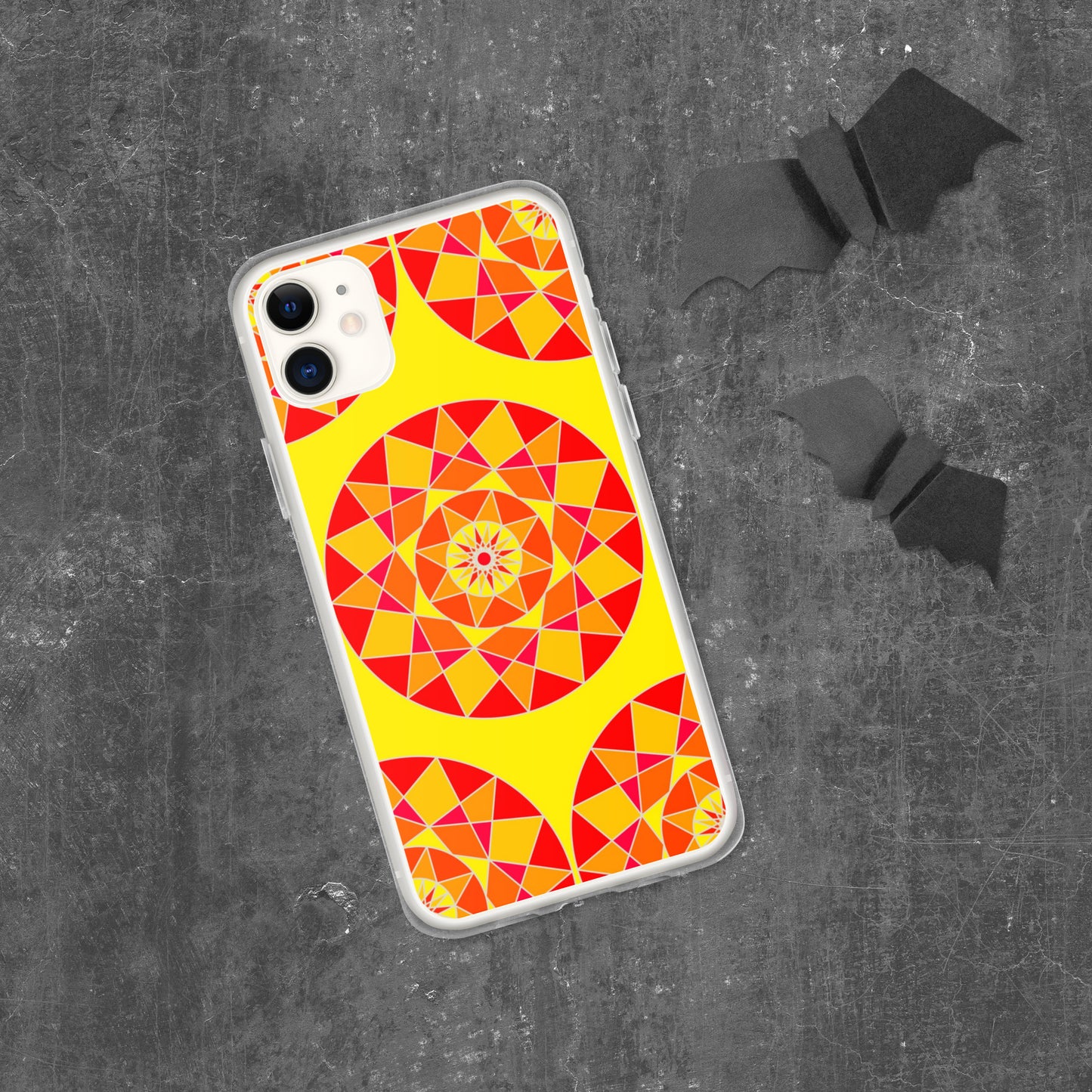 Tile Collection Phonecases - Orange Tile Clear Case for iPhone®
